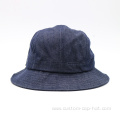 Denim Bucket Hat with Embroidery Logo